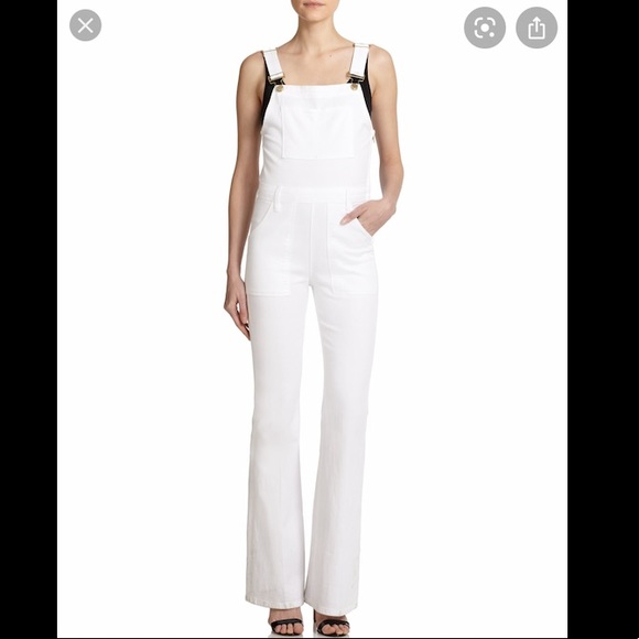 Frame Denim Denim - Frame Le High White Denim flare overalls NWT